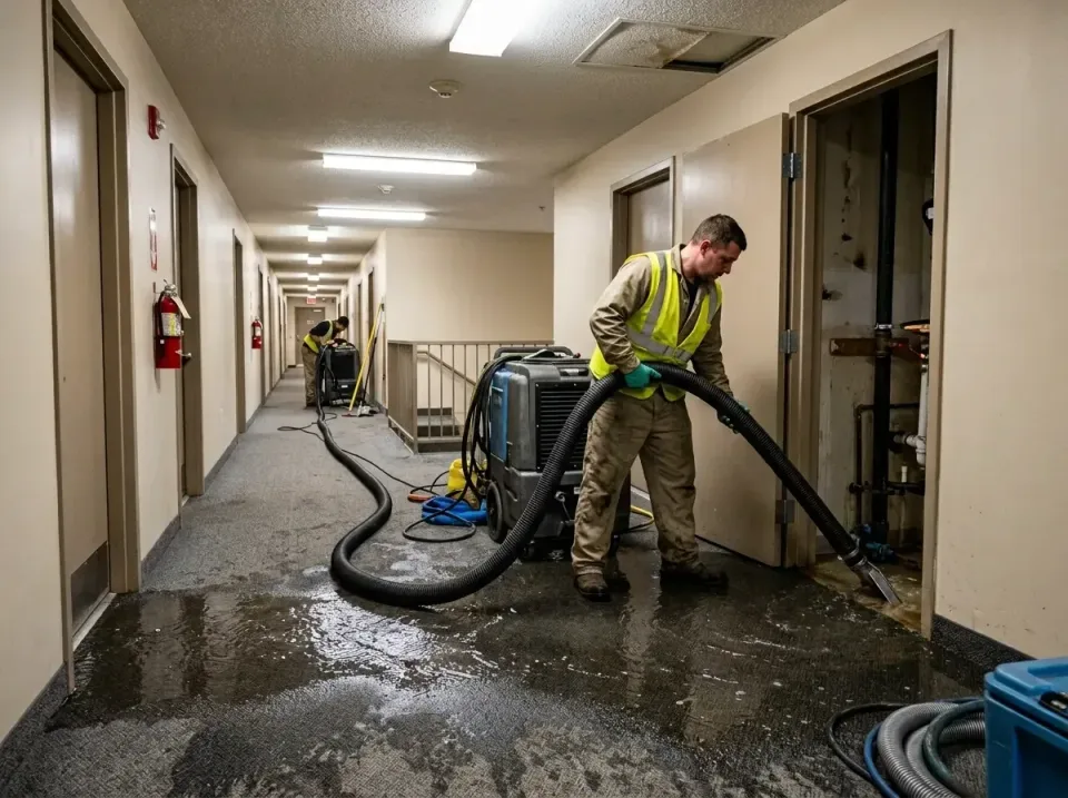 multi-unit-apartment-hallway-f-005 — frequently asked questions, Emergency Burst Pipe Water Extraction & Removal in Grand Ha…